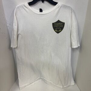 Anvil Shirt Gopher Golf Club Men's 2XL White Short Sleeve T Shirt
